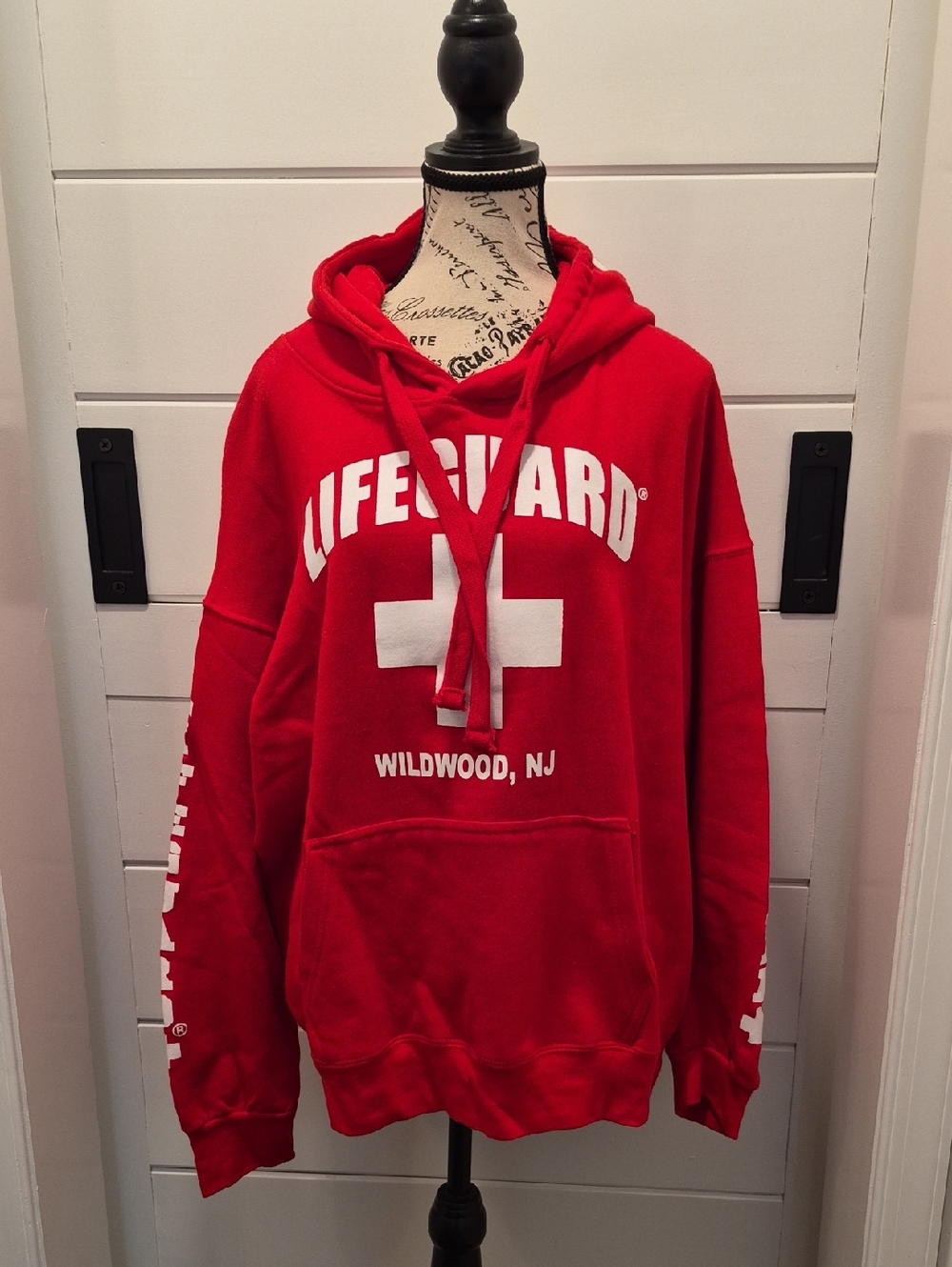 Unisex Lifeguard Graphic Hoodie - Red